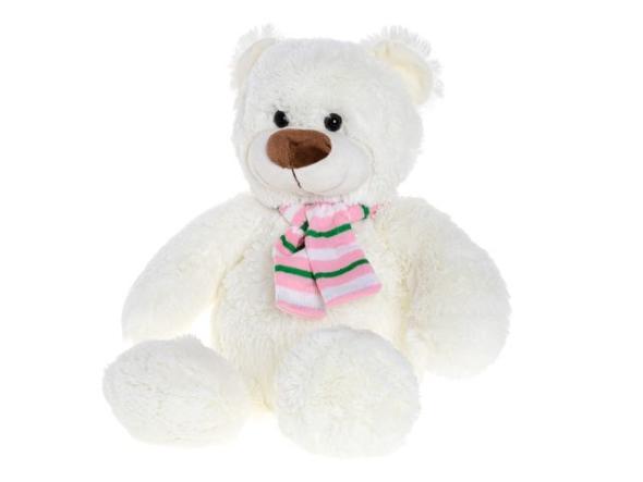 MIKRO -  Medveď plyšový 45cm so šálom 0m+ - plyšová hračka