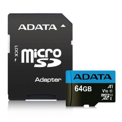 ADATA Premier MicroSDHC 64GB UHS-I Class 10 (r100/w25) - Pamäťová karta + adaptér