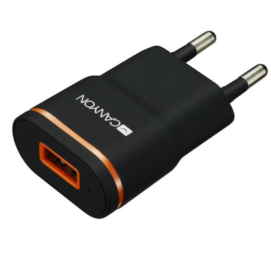 Canyon 5V/1A - Univerzálny USB adaptér čierny