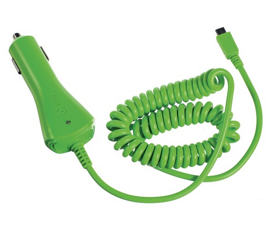 Celly microUSB 1A zelená - Autonabíjačka s konektorom
