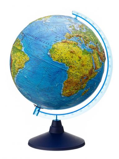 Alaysky's Alaysky's 32 cm RELIEF Cable - Free Globe Physical / Political with Led CZ