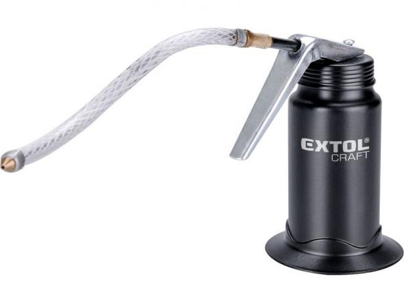 EXTOL - Olejnička kovová, 170ml, dávkovanie pumpičkou, flexibilná kovová hadička