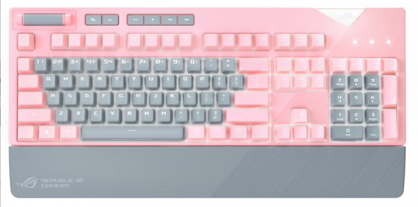 Asus ROG Strix Flare Mechanical Pink - Hráčska mechanická klávesnica
