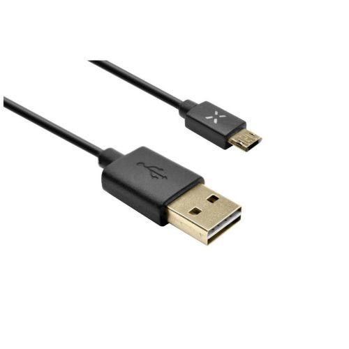 FIXED kábel micro USB 1m čierny - OBOJSTRANNY KABEL MICRO USB