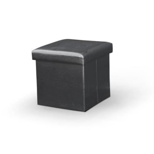 TELA NEW CIERNA - taburetka ekokoža čierna 40x40x37cm
