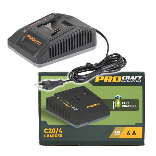Procraft Industrial C20/4 - Nabíjačka pre 20V Li-ion akumulátor Procraft Industrial