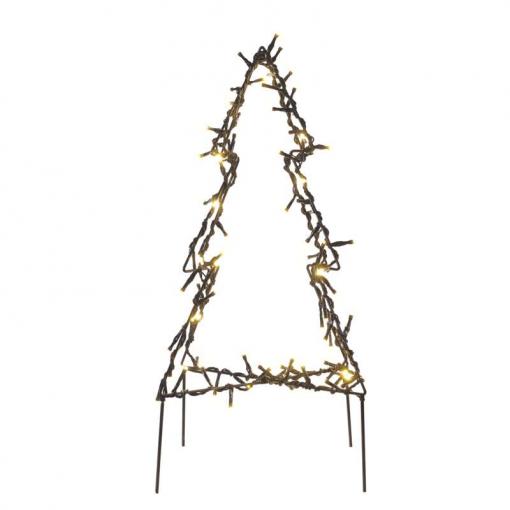 Emos LED vianočný stromček kovový 50cm, vonkajší aj vnútorný, teplá biela - Vianočná dekorácia