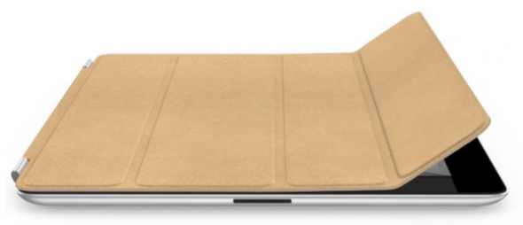 Apple iPad Smart Cover - Leather - Tan - Tenký kožený obal pre iPad 2