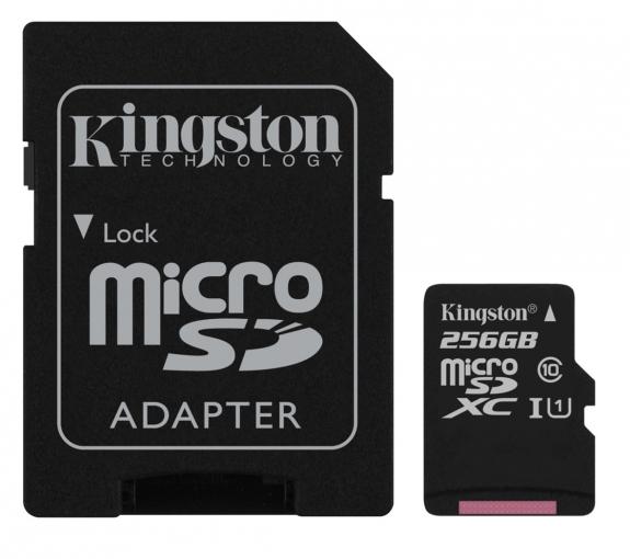 Kingston Canvas Select MicroSDXC 256GB UHS-I (r80MB,w10MB) - Pamäťová karta + adaptér
