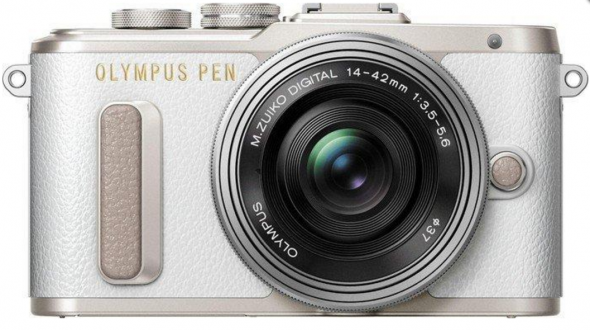 Olympus PEN E-PL8 + 14-42mm EZ Pancake biely vystavený kus - Digitálny fotoaparát