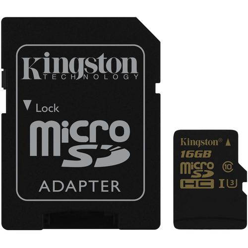 Kingston MicroSDHC 16GB U3 UHS-I (r90MB,w45MB) - Pamäťová karta + adaptér