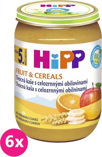 6x HiPP BIO Ovocná kaša s celozrnnými obilninami 190 g