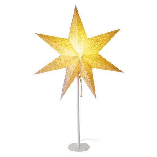 Emos LED hviezda papierová so stojanom, zlatá, 45cm, vnútorná - Vianočná dekorácia