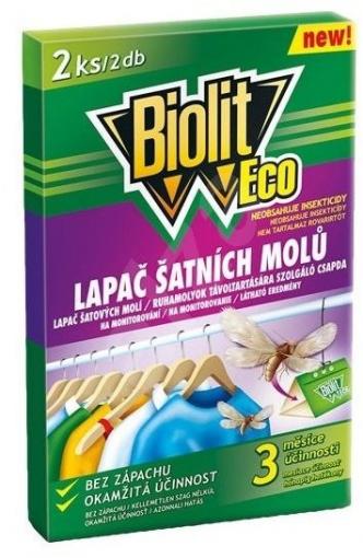 Biolit Eco Lapač šatníkových molí 2ks - lapač s lepiacim povrchom bez insekticídov