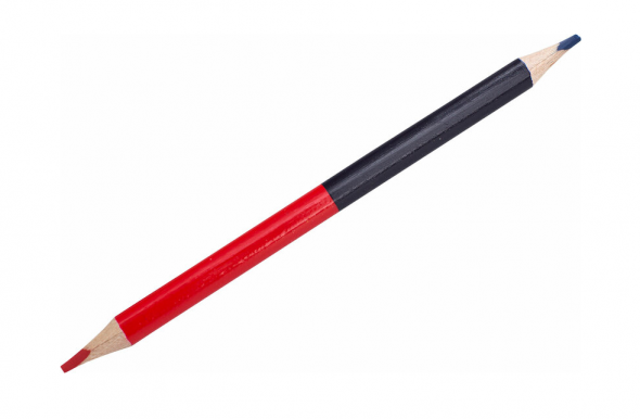 EXTOL - Ceruzka tesárska červeno-modrá 2ks, 175mm, hr. 7mm