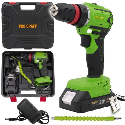 Procraft PA18LINDFR  + doručenie zadarmo  - Akumulátorový skrutkovač, vrátane AKU a nabíjačky