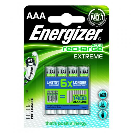 Energizer Extreme HR03 (AAA) 800mAh 4ks - Nabíjacie batérie