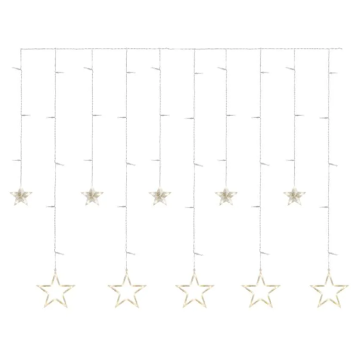 Emos LED vianočný záves – hviezdy, 185x105cm, vnútorný, teplá biela - Vianočné osvetlenie