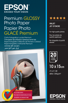 Epson Premium Glossy Photo 225g - 10x15cm - 20ks - Fotopapier 10x15cm