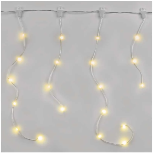 Emos LED vianočná drop reťaz – cencúle 2.9m, vonkajšia aj vnútorná, teplá biela, programy - Vianočné osvetlenie