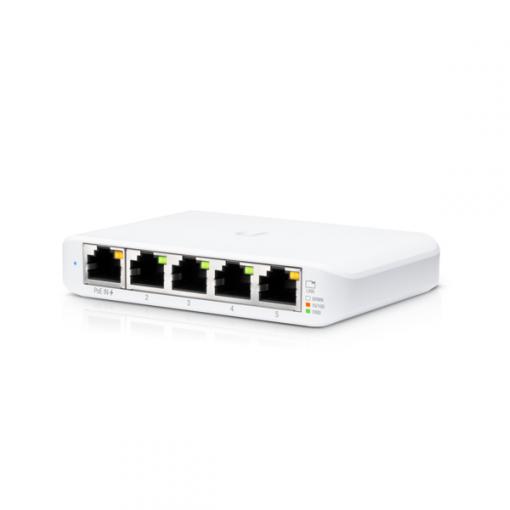Ubiquiti UniFi Switch Flex  5-Port managed Gigabit Ethernet switch powered by 802.3af/at PoE or 5V,  - switch