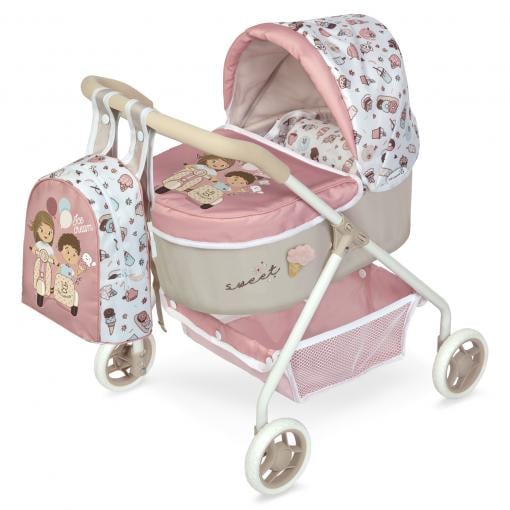 DeCuevas DeCuevas 86048 Môj prvý kočík pre bábiky s batôžkom a doplnkami SWEET 2022 - 56 cm