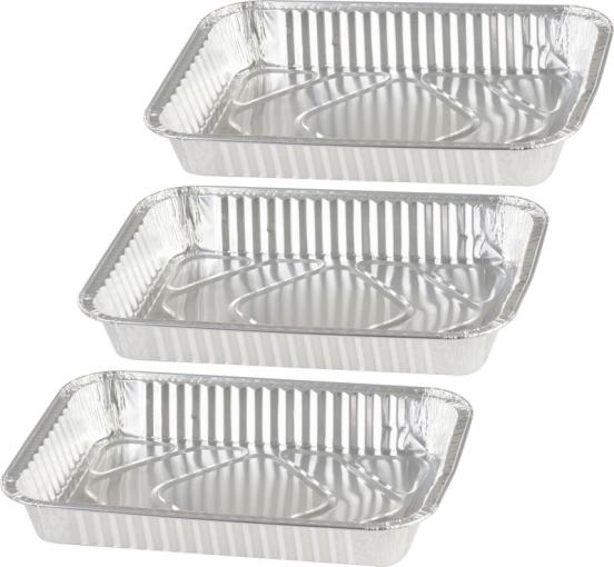 MagicHome - Miska 31,5x21,3x4,4 cm, grilovacia, 3 ks, Alu