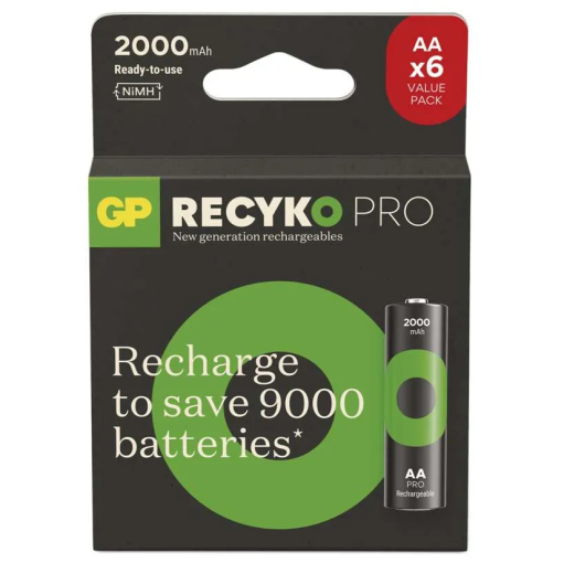 GP ReCyko Pro Professional HR6 (AA) 2000mAh 6ks - Nabíjacie batérie