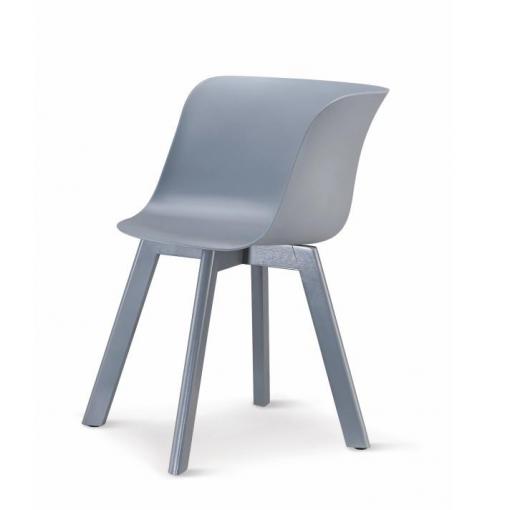 LEVIN SI/SI - stolička jedálenská buk v sivej farbe/sivá