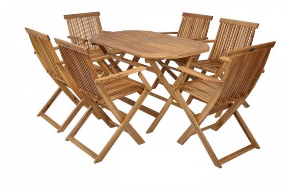 Hecht BASIC SET6 - Záhradný nábytok, set 6 stoličiek a stola