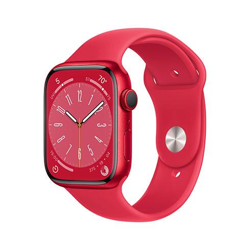 Apple Watch 8 GPS + Cellular 45mm RED Aluminium Case with RED Sport Band - Smart hodinky