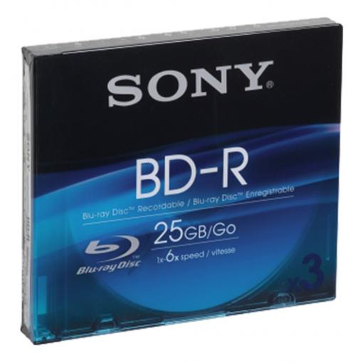Sony BD-R (3-Pack SLIM) 25GB - Blu-ray