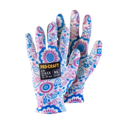Procraft GL-G9 - Pracovné rukavice záhradné máčané v nitrile, veľ.L