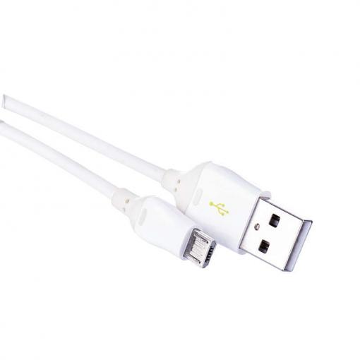 Emos kábel micro USB 1m biely, Quick Charge - Prepojovací kábel