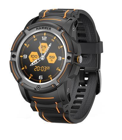 HAMMER Watch oranžovo čierne - Smart hodinky