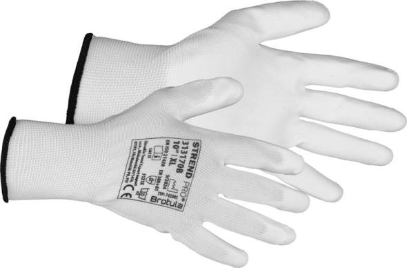 Strend Pro ST BROTULA - Rukavice White 10/XL, záhradné, biele, s blistrom