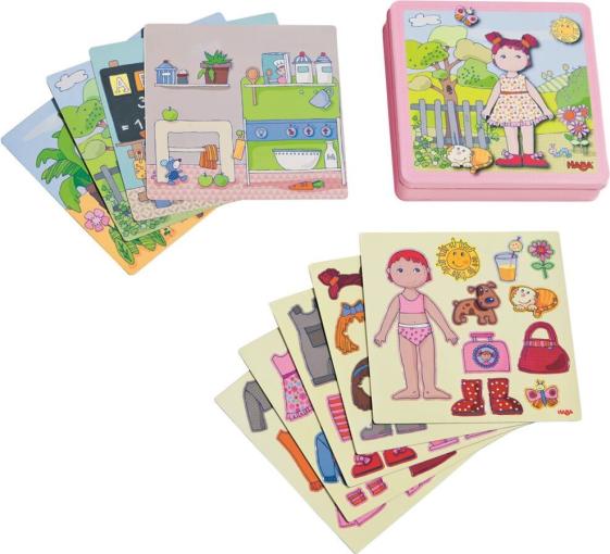 Haba Haba Magnetická hračka Obliekanie bábika Lilli v kovovej krabici