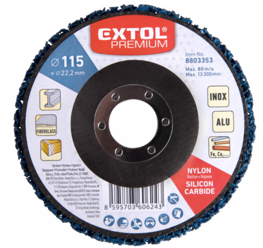EXTOL - Kotúč brúsny silikón-karbid, O115mm
