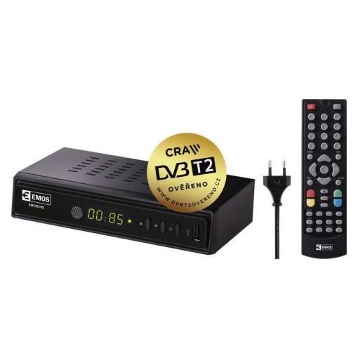 Emos EM180 HEVC H265 - DVB-T2 - DVB-T2 prijímač (Set top box)