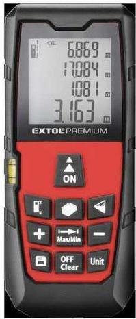 EXTOL - Merač vzdialenosti laserový do 80m / +-1,5mm, LCD