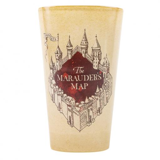 Sklenený pohár Harry Potter – Záškodnícka mapa 500ml - Pohár