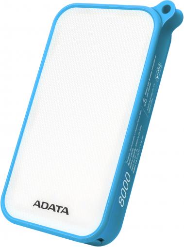 ADATA D8000L modrý - Power bank 8000mAh / LED svetlo