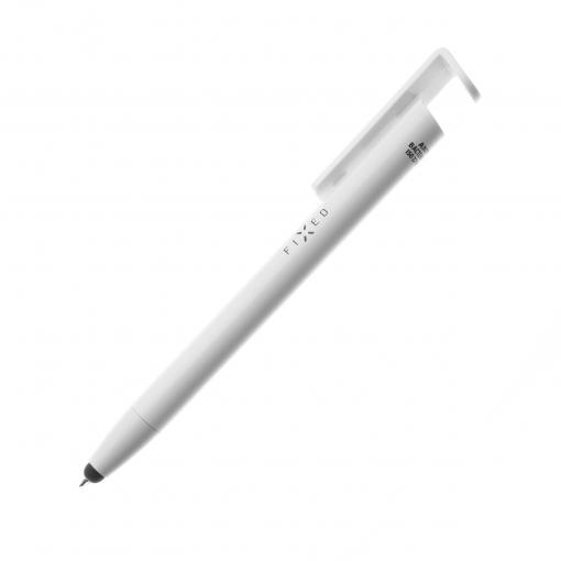 FIXED Pen biele - Písacie pero 3v1 so stylusom pre dotykové displeje a stojanom - stylus