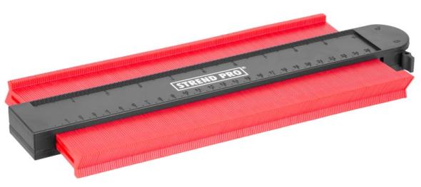 Strend Pro DG681 - Šablóna na obkreslenie tvarov DG681, 250x130 mm, s uzamknutím vzoru a magnetom