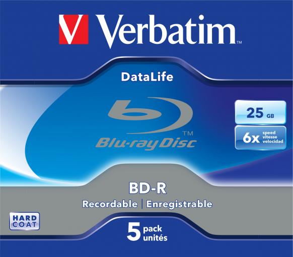 Verbatim BD-R SL 5ks, 25GB 6x - Blu-ray
