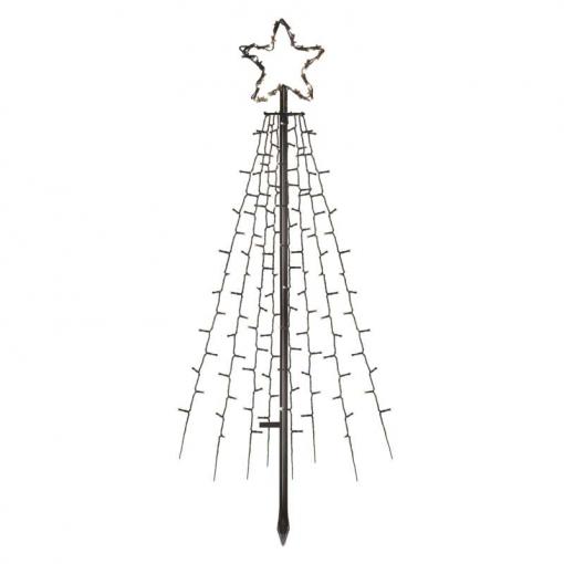Emos LED vianočný strom kovový 180cm, vonkajší aj vnútorný, studená biela, časovač - Vianočná dekorácia