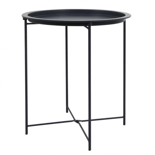 RENDER CI - Príručný stolík s odnímateľnou táckou, čierna