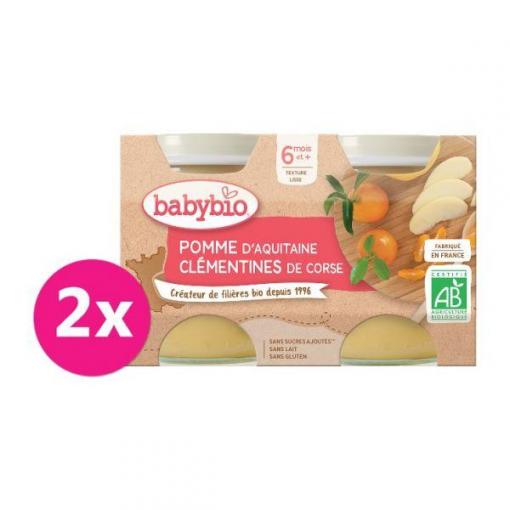 2xBABYBIO Jablko s klementínkami 130 g