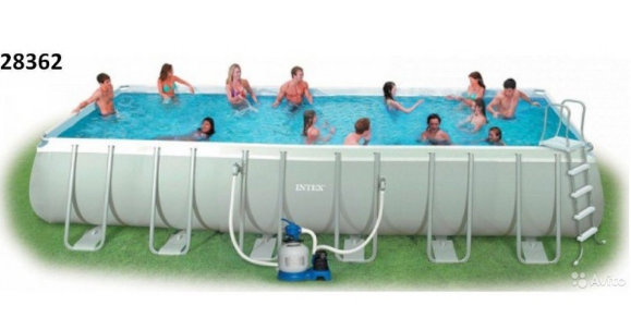 Intex bazén Metal Ultra Frame obdĺžnikový 732x366x132 cm s filtračným zariadením 28362 - Bazén