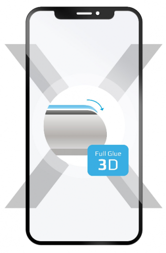 FIXED 3D Full-Cover pre iPhone XR/11, s lepením cez celý displej, čierne - Ochranné tvrdené sklo